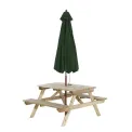 Rowlinson Picnic Table 4ft with Green Parasol 2.7m - Image 2