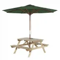 Rowlinson Picnic Table 5ft With Green Parasol 2.7m - Image 1