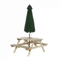 Rowlinson Picnic Table 5ft With Green Parasol 2.7m - Image 2