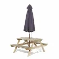 Rowlinson Picnic Table 5ft with Grey Parasol 2.7m - Image 7