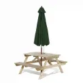 Rowlinson Picnic Table 6ft With Green Parasol 2.7m - Image 9