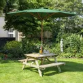 Rowlinson Picnic Table 6ft With Green Parasol 2.7m - Image 10