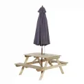 Rowlinson Picnic Table 6ft with Grey Parasol 2.7m - Image 10
