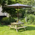 Rowlinson Picnic Table 6ft with Grey Parasol 2.7m - Image 11