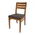 Bolero Bespoke Marty A Side Chair in Anthracite/Oak