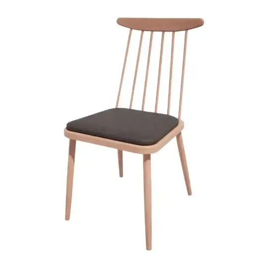 Bolero Bespoke Frank Side Chair Anthracite/Beech