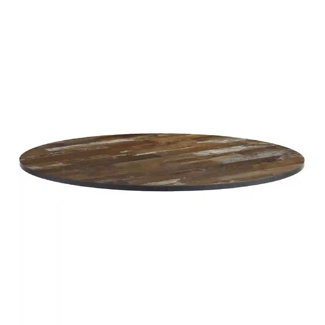 Extrema Round Planked Vintage Wood Table Top 690mm - Image 1