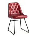 Harland Side Chair Leather Vintage Red (Pack of 2) - Image 1