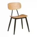 Juna Side Chair Ply Oak & Black Steel (Pack of 2) - Image 1