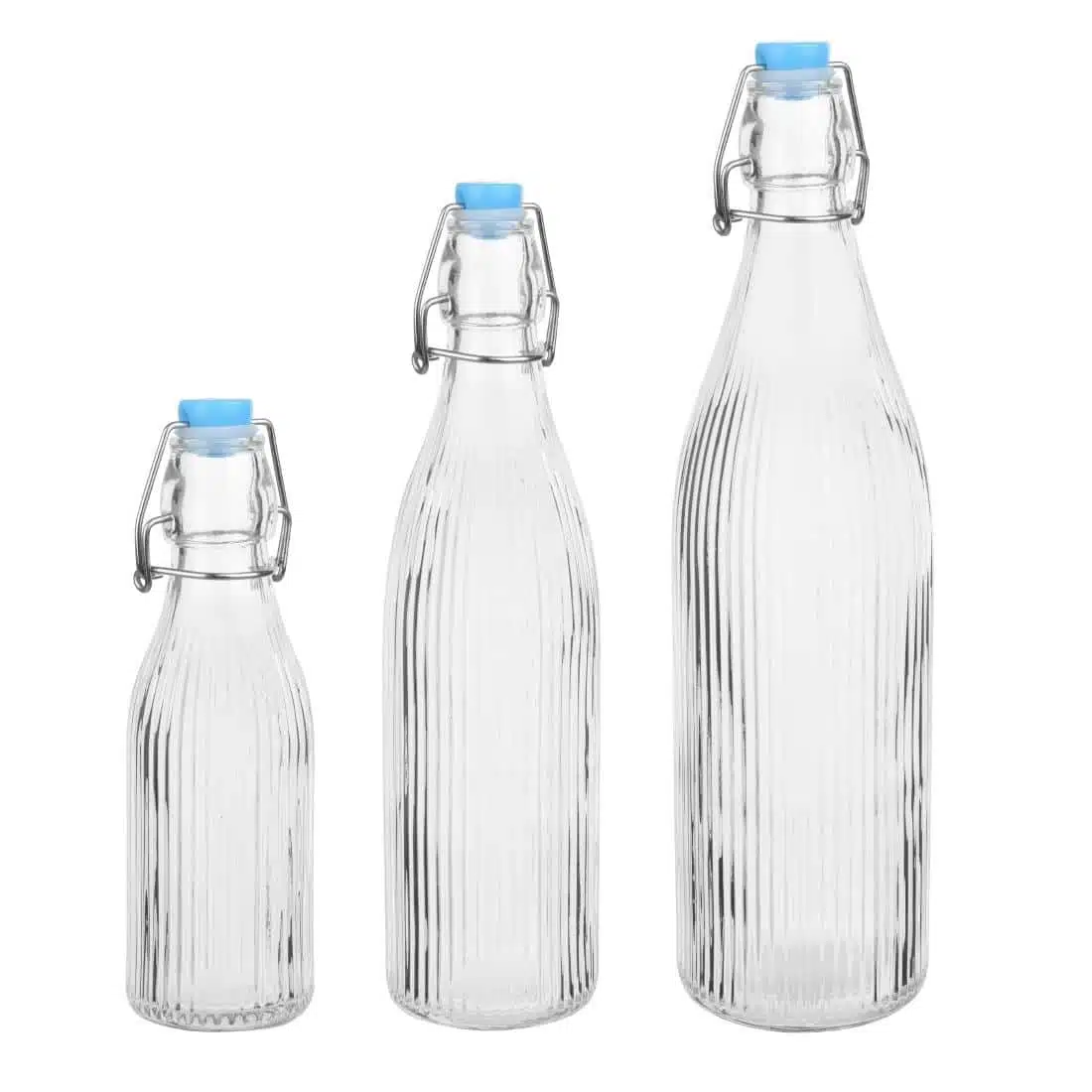 Olympia Ridged Swing Top Water Bottles 200ml (6 Pack) - Image 3