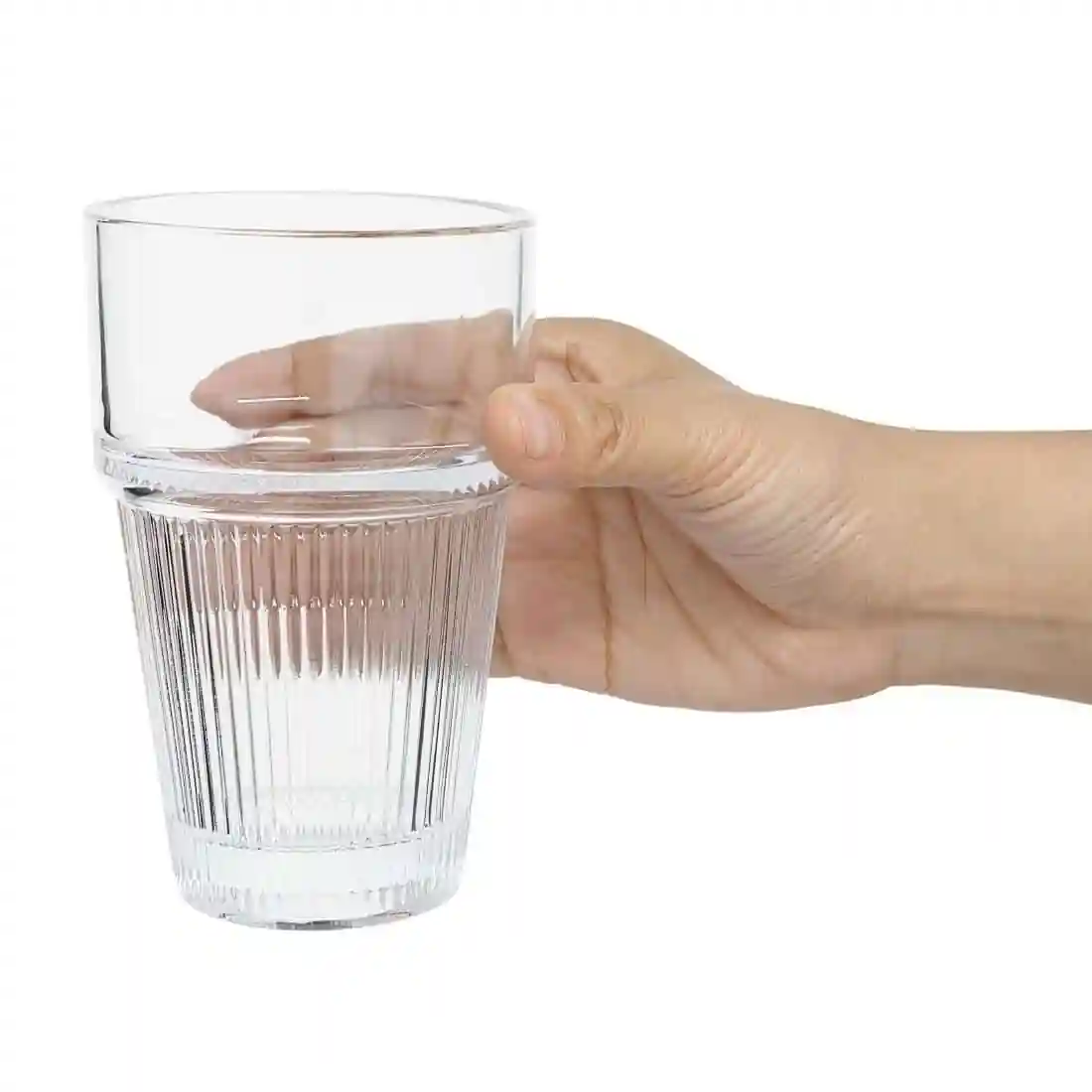 Olympia Ridged Stacking Tumblers 300ml (6 pack) - Image 4