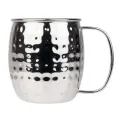 Olympia Barware Hammered Stainless Steel Mugs 440ml - Image 1