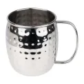 Olympia Barware Hammered Stainless Steel Mugs 440ml - Image 2