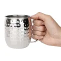 Olympia Barware Hammered Stainless Steel Mugs 440ml - Image 3