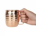 Olympia Barware Hammered Stainless Steel Copper Coated Mugs 440ml - Image 3