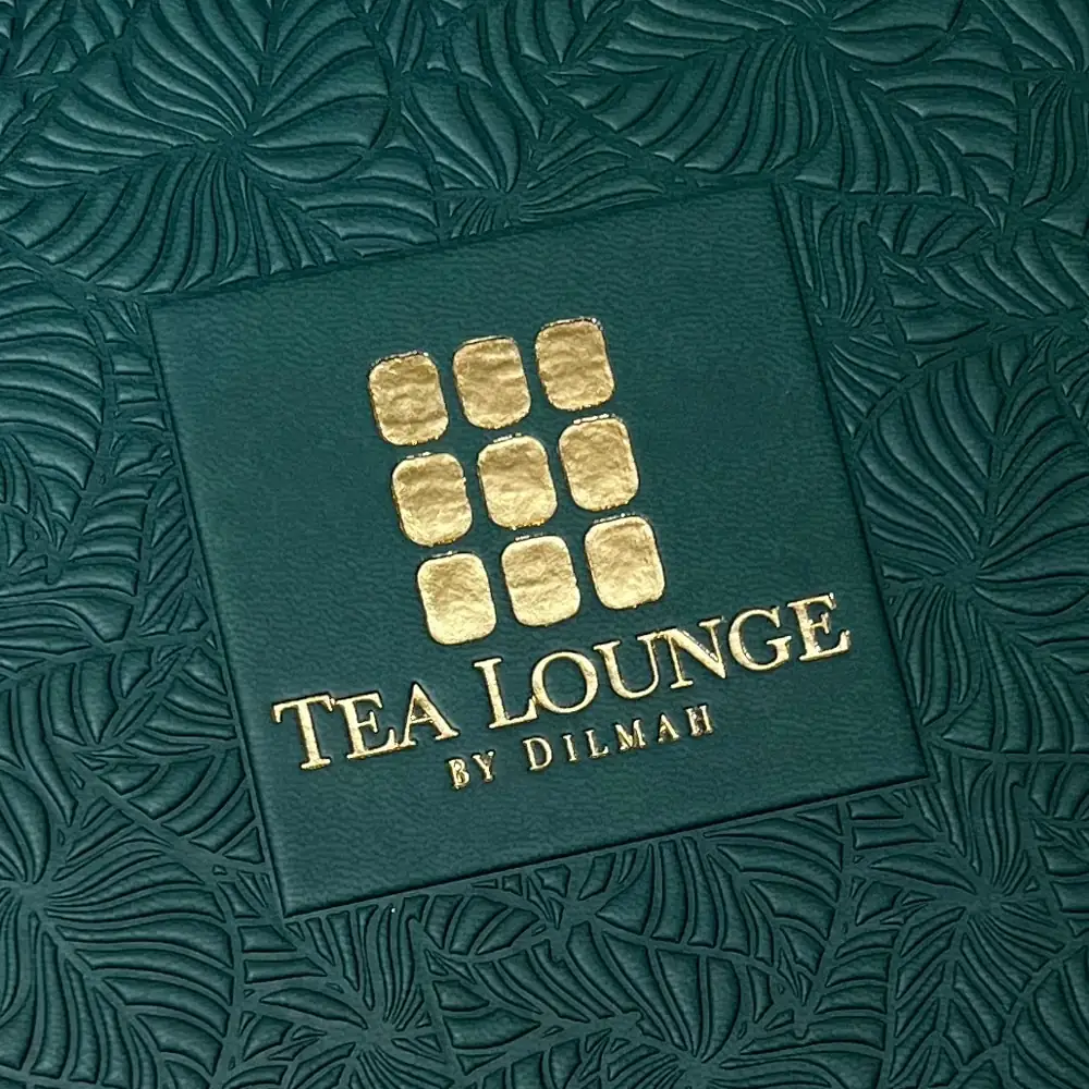 Labyrinth Menu Cover Foil and Deboss