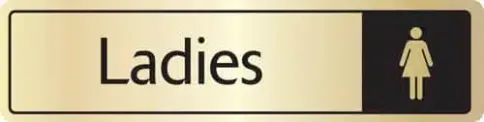 Ladies Toilet Sign - Metal Door Signs