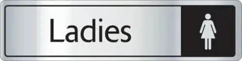 Ladies Toilet Sign - Metal Door Signs