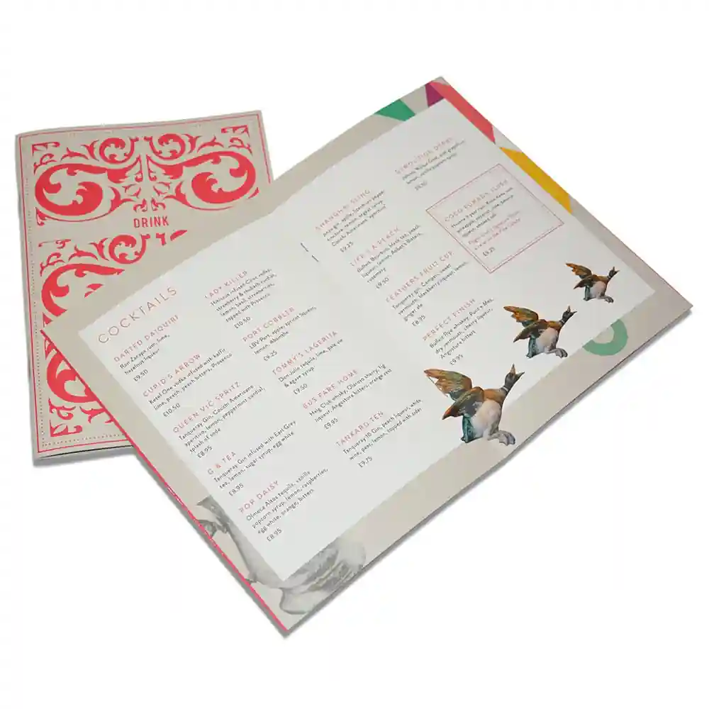 Printed Menu - Smart Hospitality Supplies
