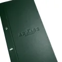 Green Real Leather Menu Covers
