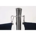Bolero Stainless Steel Flat Top Barrier Post - Image 2