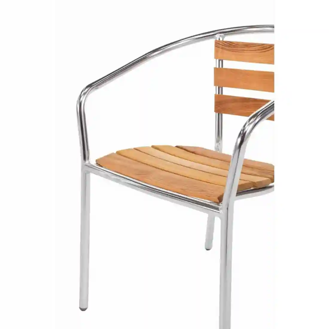 Bolero Aluminium and Ash Chairs (Pack of 4) - Image 11