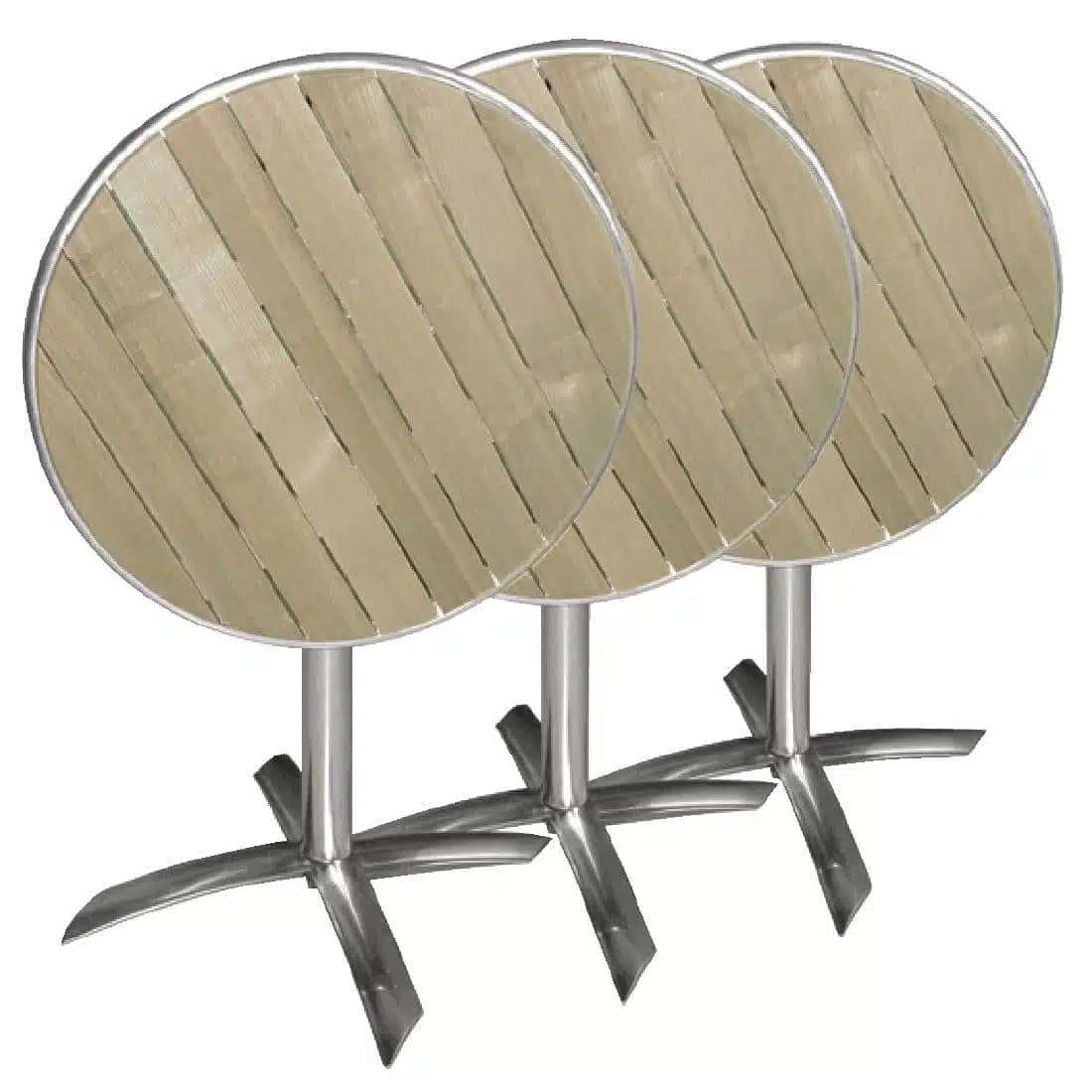 Bolero Round Flip Top Table Ash 600mm - Image 8