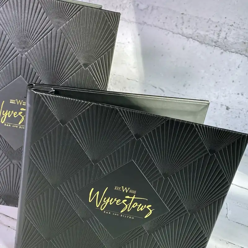 Black Vivella Menu Cover