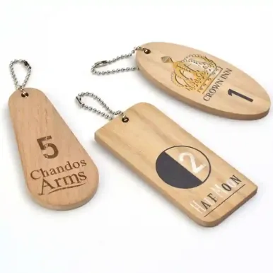 Wooden Hotel Key Fobs