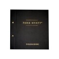 Black Fine Grain Faux Leather Menu Covers by Smart Hospitality Supplies