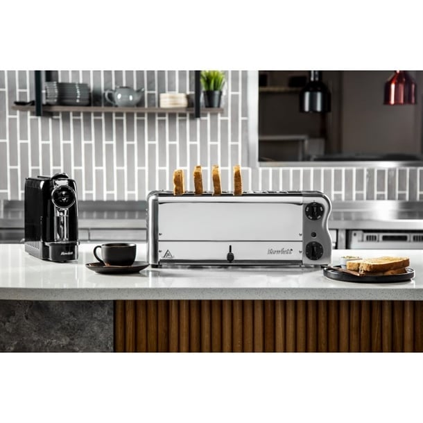 Buy Rowlett Esprit 6 Slot Toaster with Sandwich Cages and Extra Duraheat Elements Chrome from Smart Hospitality Supplies