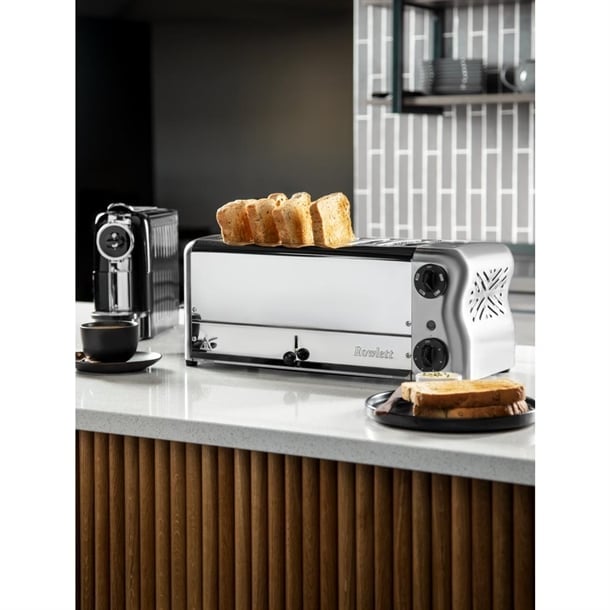 Buy Rowlett Esprit 6 Slot Toaster with Sandwich Cages and Extra Duraheat Elements Chrome from Smart Hospitality Supplies