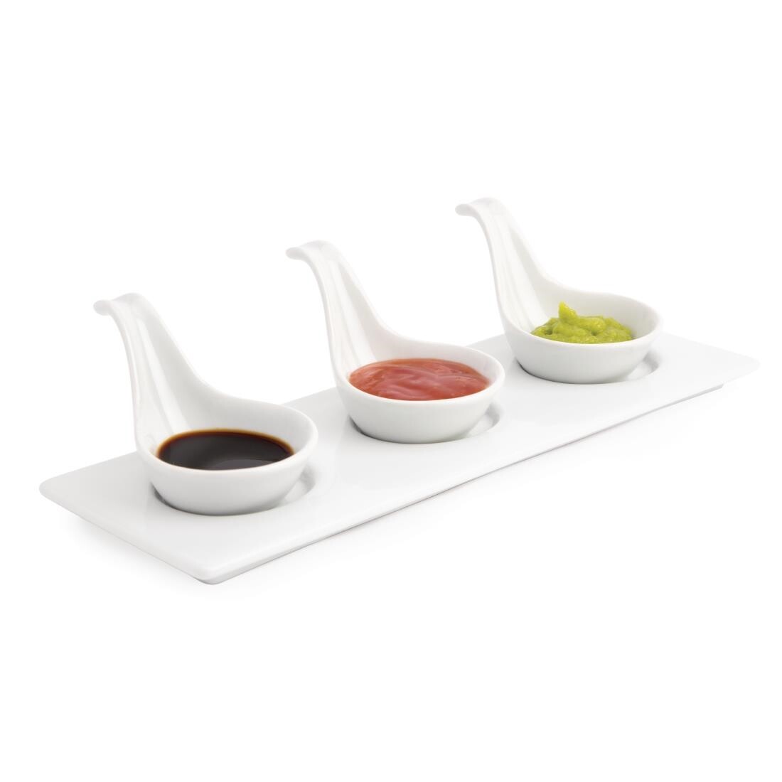 Olympia Miniature Spoon Shape Dipping Bowls 57x 57mm