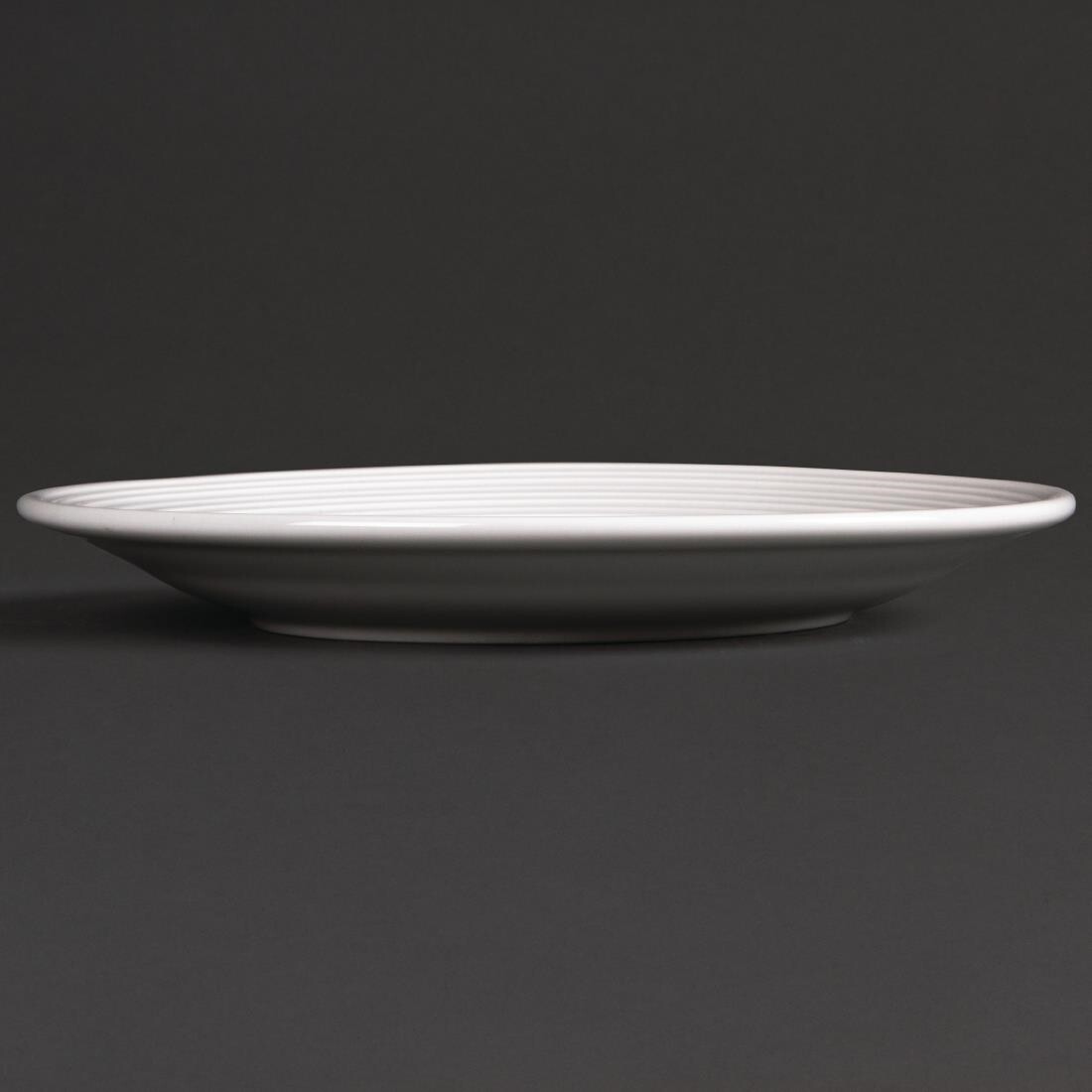 Olympia Linear Wide Rimmed Plates 150mm