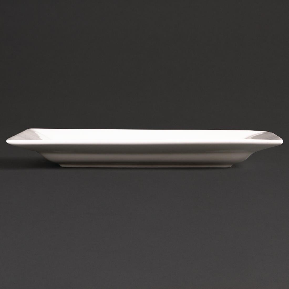 Lumina Wide Rim Rectangular Plates 200x 130mm