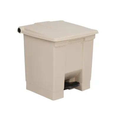 Rubbermaid Step-On Pedal Bin Beige 30.5Ltr