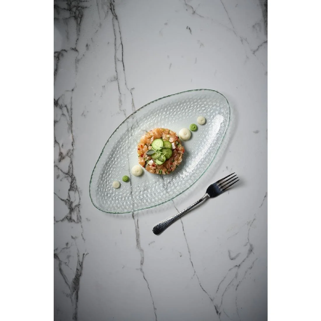 Churchill Isla Glasses Clear Organic Glasses Oval Platter 300mm (6 Pack)