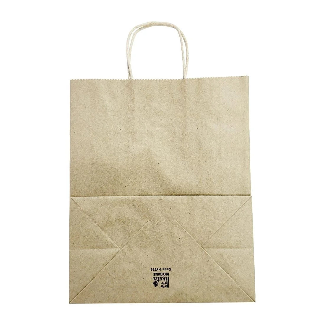 Fiesta Recyclable Twist Handle Brown Paper Bags Large (250 Pack) - Image 2