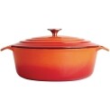 Vogue Orange Oval Casserole Dish 5Ltr