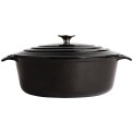 Vogue Black Oval Casserole Dish 6Ltr
