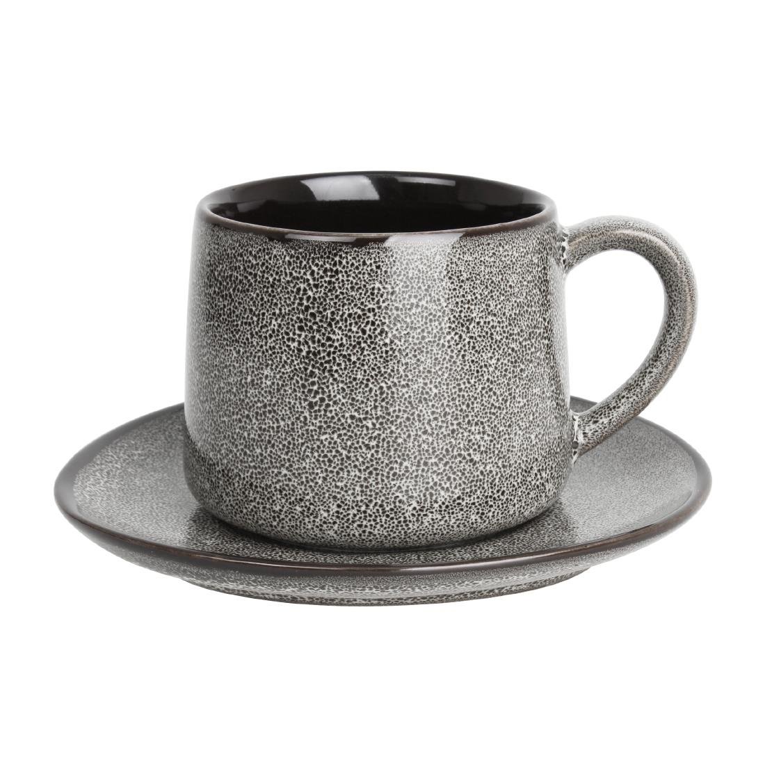 Olympia Mineral Triangular Cappuccino Saucer Grey Stone 150mm
