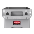 Rubbermaid Slim Jim Container with Venting Channels Grey 87Ltr