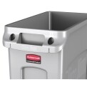 Rubbermaid Slim Jim Container with Venting Channels Grey 87Ltr