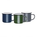 Olympia Enamel Mugs Blue 350ml