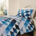 Mitre Essentials Geo Housewife Pillowcase Blue - Image 1