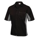 Chef Works Unisex Contrast Shirt Black and Grey L