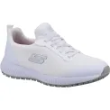Skechers Womens Slip Resistant Squad Trainers White - Image 3