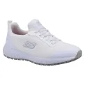 Skechers Womens Slip Resistant Squad Trainers White - Image 1