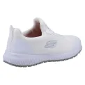 Skechers Womens Slip Resistant Squad Trainers White - Image 6