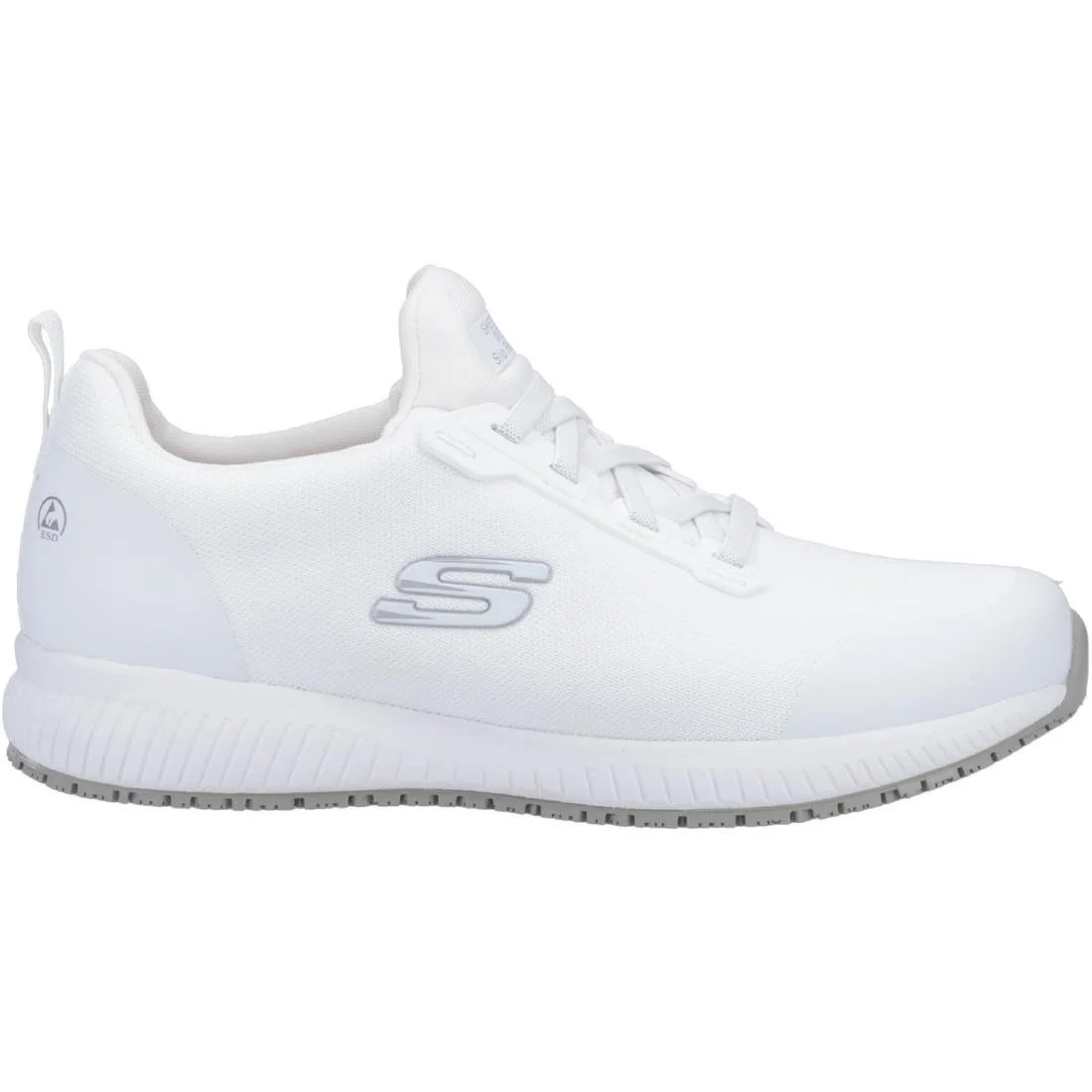 Skechers Slip Resistant Squad Myton Trainers White - Image 3